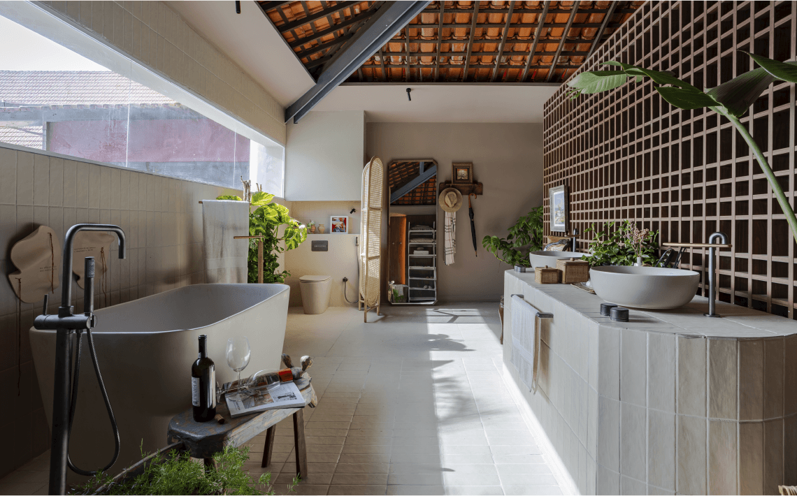 <p>A cozinha se abre como ponto de encontro.</p>