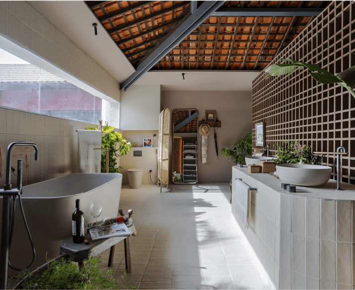 <p>A cozinha se abre como ponto de encontro.</p>